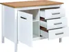 Kücheninsel - B 124 cm - 1 Tür - 3 Schubladen - Artisan Produktbild-Vorschau 2