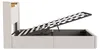 Łóżko tapicerowane ProximaX 140 x 200 cm, beżowa tkanina Podgląd zdjęcia produktu 15