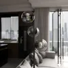 LUMIÈRE Design Rovea Lampada da Terra Travertino Vetro Anteprima dell’immagine prodotto 3