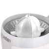 Close-up view of the top part of a white electric citrus juicer. Podgląd zdjęcia produktu