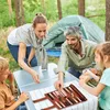 Relaxdays Backgammon, Reisespiel zum Aufrollen, inkl. Produktbild-Vorschau 3