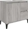 vidaXL Kúpeľňová skrinka Grey Sonoma 65x33x60 cm Drevo Náhľad obrázku produktu 1