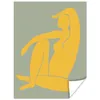 MuchoWow® Poster Frau - Gelb - Grün - Minimalismus - Design Produktbild-Vorschau 1