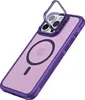 A purple and clear iPhone case with a magnetic ring and a protective camera cover is shown against a white background. Produktbild-Vorschau