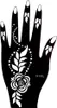 Henna Tattoo Schablone für die Linke Hand Produktbild-Vorschau 1