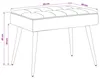 Banc vidaXL à capitonnage, bleu, 60 x 40 x 45 cm, velours Voir les images du produit 8