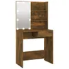 A makeup vanity with LED lights and shelves. Náhľad obrázku produktu