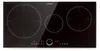 A top-down view of a black induction hob with three cooking zones and a digital display. Náhled obrázku produktu