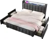MODFU Lit avec rangement 90 x 200 cm - Tiroirs, ports USB Voir les images du produit 10