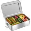 WELLGRO Edelstahl Dosen eckig - 550ml 850ml 1400ml 2400ml Produktbild-Vorschau 5