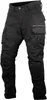 Schwarze Motorrad Cargo Jeans mit Armid Gewebe und Produktbild-Vorschau 1