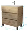 Meuble de salle de bains 70 cm TIMBER -Reproduction Chêne Voir les images du produit 5
