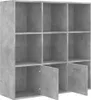 vidaXL Regál na knihy Concrete Grey 98x30x98 cm Drevo Náhľad obrázku produktu 7