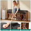 Schuhbank mit Stauraum, Sitzbank Schuhregal Schuhschrank Produktbild-Vorschau 4