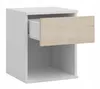 Table de chevet blanche / chêne Sonoma au style loft | Voir les images du produit 2
