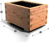 Pflanzkübel Kiefer - Pinie Lasiert 60 x 40 cm Blumenkasten Produktbild-Vorschau 1