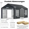 COSTWAY Zeltgarage Carport 595x300cm, Garagenzelt mit 8 Produktbild-Vorschau 7