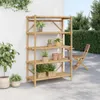 vidaXL Regal mit 5 Böden 100x40x150 cm Bambus Produktbild-Vorschau 3