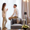 Lampa stołowa Relaxdays „Kristall”, klosz z organzy, Podgląd zdjęcia produktu 5
