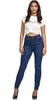 Tazzio Jeans skinny fit a vita alta da donna F107 Blu scuro Anteprima dell’immagine prodotto 2