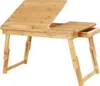SONGMICS Laptoptisch Bambus mit Schublade höhenverstellbar Produktbild-Vorschau 1