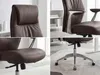 FineBuy Bürostuhl Braun Echt-Leder Schreibtischstuhl 120KG Produktbild-Vorschau 5
