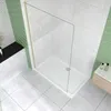 Duschspa Walk-In Dusche 100x200cm Duschwand Gold gebürstet Produktbild-Vorschau 3