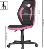Chaise pivotante LUAN noir/rose pour enfants à partir de 6 Voir les images du produit 3