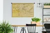 MuchoWow® Wandteppich Wandbehang Weltkarte - Vintage - Gelb Produktbild-Vorschau 2