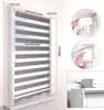 Diagram showing how to install a roller blind, with measurements and close-up views of the mounting mechanism. Produktbild-Vorschau