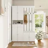 STILVORA Garderobenset Wandgarderobe mit Schuhbank und Produktbild-Vorschau 2