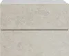 A close-up, front-facing view of a two-drawer nightstand with a concrete look. Anteprima dell’immagine prodotto