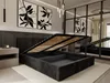 A modern bedroom with a bed frame open to reveal storage space. Produktbild-Vorschau