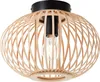 Stropná lampa, 30 cm, E27, bambus/kov, prírodná/čierna Náhľad obrázku produktu 2