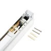 A close-up view of a light fixture component and mounting hardware, isolated on a white background. Produktbild-Vorschau