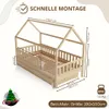 Crazy Pine Hausbett mit Schubladen 190x100 cm – Kinderbett Produktbild-Vorschau 2