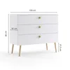 Commode 100cm NATURA Rose Pastel 3 tiroirs Soft-Close Voir les images du produit 7