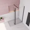 AICA Walk in Schwarz Duschkabine 30x200cm Duschwand mit Produktbild-Vorschau 2