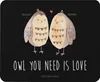 Mr. & Mrs. Panda Mouse Pad Eulen Liebe - Schwarz - Produktbild-Vorschau 1