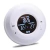A white digital thermostat with a black screen displaying the time, current temperature, and target temperature. Anteprima dell’immagine prodotto