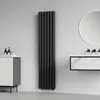 Trubkový radiátor 'Nore' černý 160x36cm Dvouvrstvý 1198W Náhled obrázku produktu 1