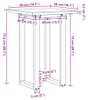 vidaXL Esstisch O-Gestell 50x50x75,5 cm Massivholz Kiefer & Produktbild-Vorschau 7