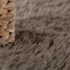 Hochflor Teppich Rund Wohnzimmer Shaggy Langflor Kunstfell Produktbild-Vorschau 4