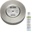 A Tormek DF-200 diamond grinding wheel and a bottle of anti-corrosion concentrate are displayed against a white background. Produktbild-Vorschau