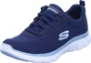 A single blue Skechers shoe is shown from the side against a white background. Voir les images du produit