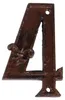 hausnummer 4 11,8 x 8 cm Gusseisen dunkelbraun Produktbild-Vorschau 1