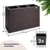CASARIA® Blumenkasten 3 Innentöpfe Polyrattan Herausnehmbar Produktbild-Vorschau 3