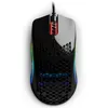A top-down view of a black gaming mouse with honeycomb cutouts and RGB lighting. Náhled obrázku produktu