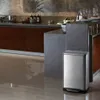 Tritt-Mülleimer rechteckig 40 Liter, EKO - Matt Edelstahl Produktbild-Vorschau 8