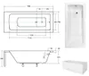 Badewanne TALIA 170x75 mit Füßen, mit Siphon und Schürze Produktbild-Vorschau 4